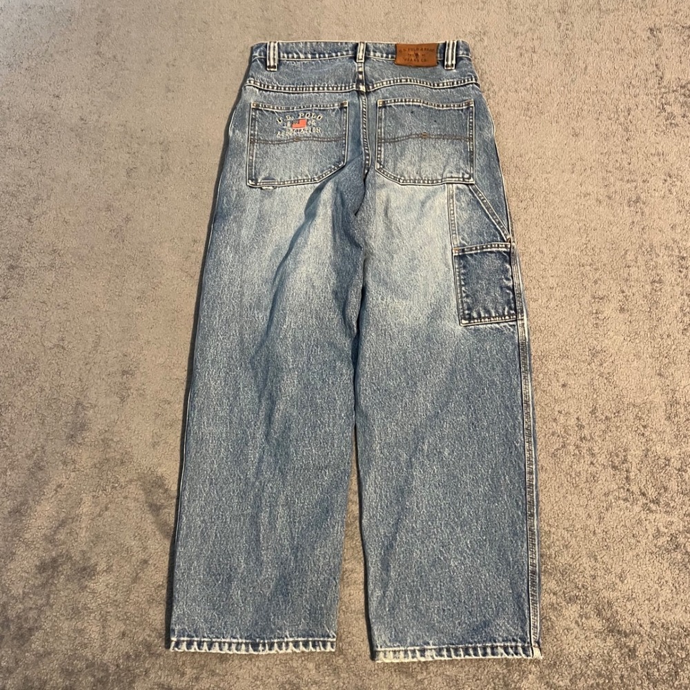 Vintage US Polo Assn Carpenter Jeans Mens 32x30 Baggy Medium Wash Denim